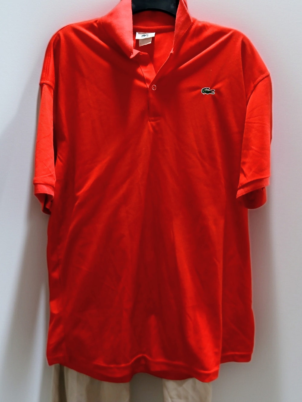 Lacoste Red Short Sleeve Polo with Crocodile Logo
